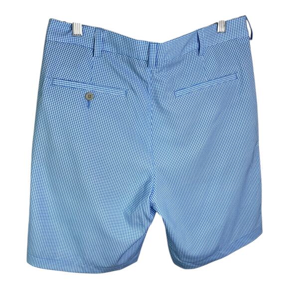 PGA Tour Golf Shorts Mens Size 32 Blue White Gingham Flat Front - Picture 9 of 9